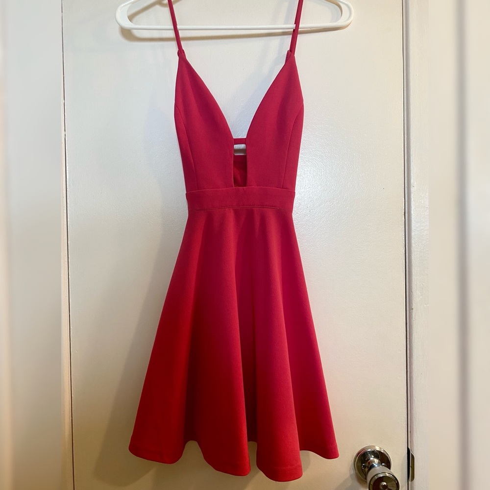 Rarely worn, adorable pink mini dress.
